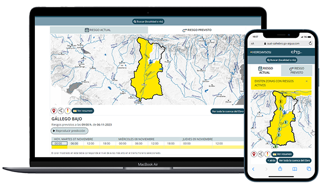 La CHE mejora la prevención y gestión de inundaciones en la cuenca del Ebro CHE alerts